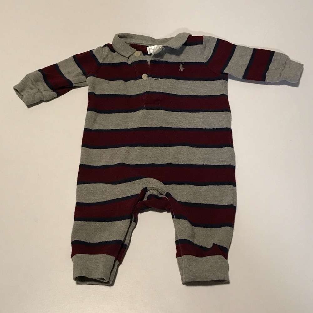 Preowned Ralph Lauren long sleeve onesie - 3 months